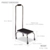 DMI Step Stool with Handle and Non Skid Rubber Platform,