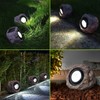 HQIAN SAT 4 Pack Solar Garden Lights Outdoor Super Bright