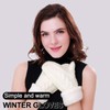 Women's Winter Gloves Warm Lining - Cozy Wool Knit Thick
