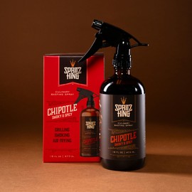 Spritz King Culinary Basting Spray: For Grilling, Smoking, Air Frying - Delicious Dark Bark, Flavorful Crust & Moisture-Sealing Power - Great on Meats or Veggies (16 Ounce Chipotle)