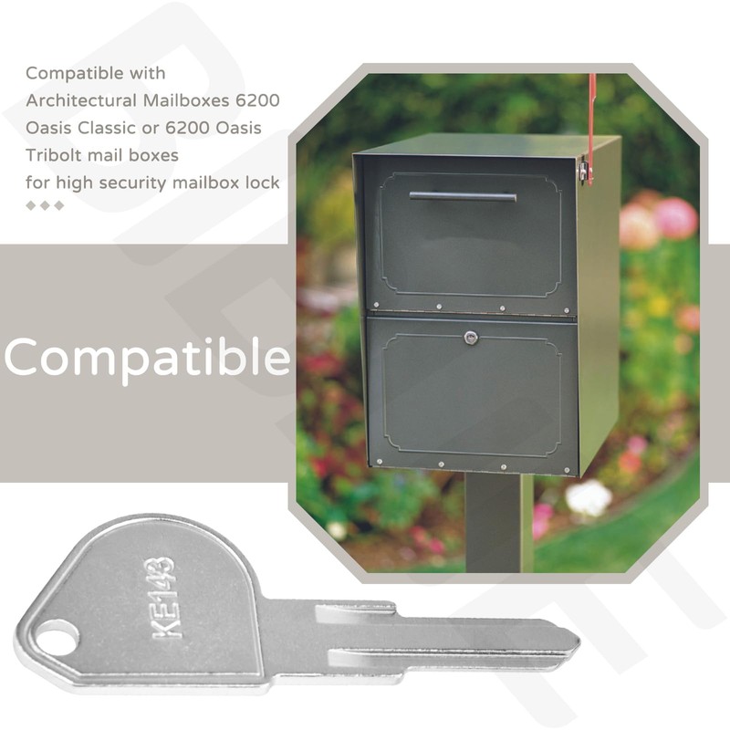 6 Pack 5143 Key Blank Compatible with High Security Mailbox