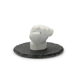 Lucky Hands® Base - Refine your 3D handprint with a beautiful base made of slate, various design options (slate, 10 cm diameter)
