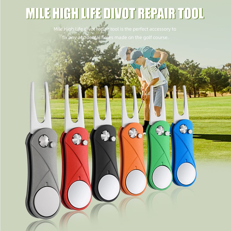 Mile High Life Golf Divot Repair Tool w Magnetic Golf