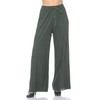 Auliné Collection Womens Solid Waistband Long Pleated Chiffon Palazzo Pants