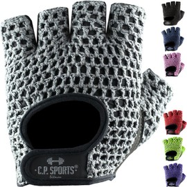 Fitness Gloves Classic in Many Colours, Fitness Gloves, Training Gloves, Bodybulding Gloves for Fitness Training C.P. Sports F3 (S, Black/White)