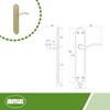 Amig - Door handle set - Made from zamak -