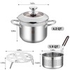 GOLDEN KEY Deep Fryer Pot with Basket and Lid,4.0L/4.2QT 304