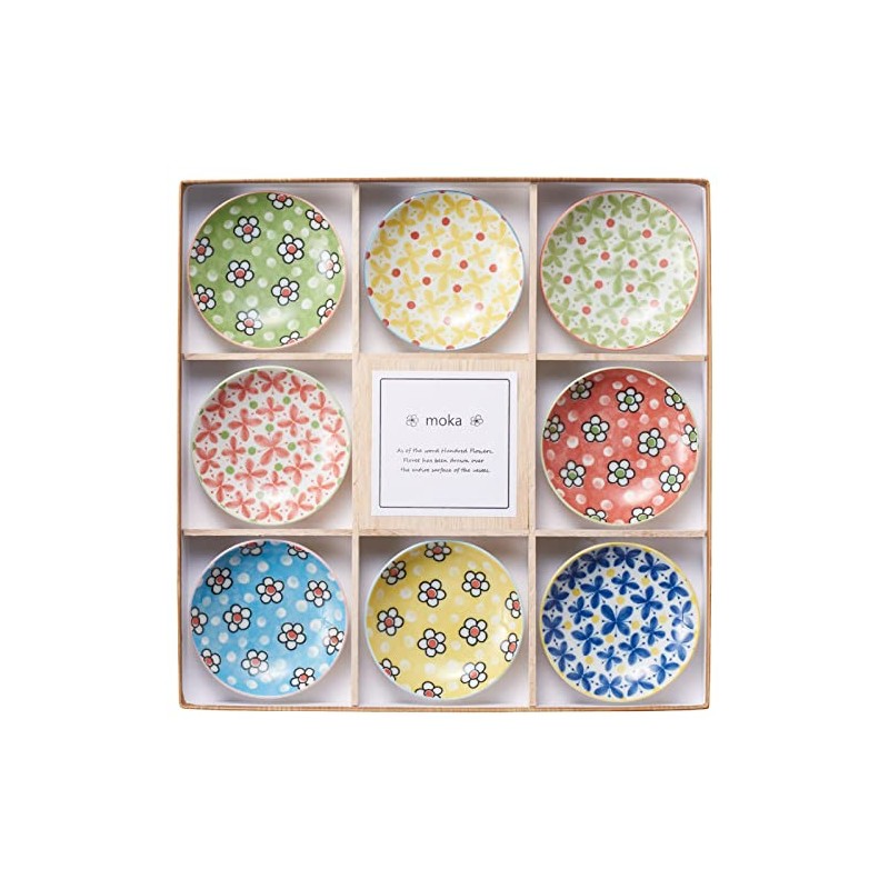 Marusan Kondo 04277 Mino Ware Dinnerware Set, Small Plates, Approx.