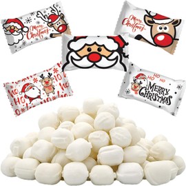The Dreidel Company Merry Christmas Holiday Season's Greetings Buttermints, Mint Candies, After Dinner Mints, Butter Mint Candy, Fat-Free, Individually Wrapped (55 Count)