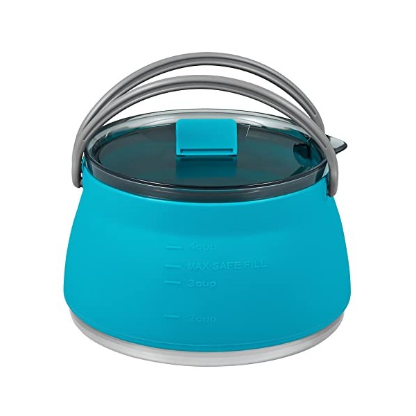 EEZEE Collapsible Camping Kettle Portable Travel Kettle Folding Silicone Camping