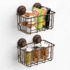SANNO Suction Cup Shower Caddy Basket for Shampoo Combo Organizer
