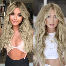 QKEPCY Clip-In Extensions for Women, 4 Pieces, 50 cm Full Head Hair Extensions with Clips, Synthetic Wavy Hair Extensions, Wavy Hair Clip-In Hairpiece, Natural Real Hair Extensions (SW191-107)