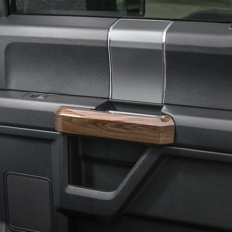 Voodonala Wood Grain Inner Door Handle Covers Trim for Ford