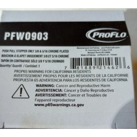 ProFlo New ProFlo Push Pull Replacement Stopper with 5/16 & 3/8 Pins, Chrome Plated
