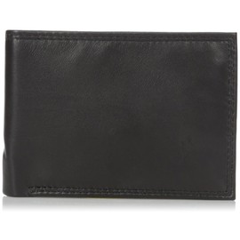 Buxton Men's Emblem Double Id Billfold Wallet, Black, One Size