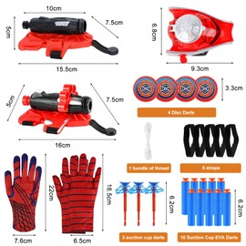 Set of 3 Launcher Gloves, Spiderm Launcher Gloves, Kids Spiderm Hero Gloves, Super Spiderm Launcher, Wrist Toy Set, Toy Glove, Cosplay Glove Launcher for Children Fans