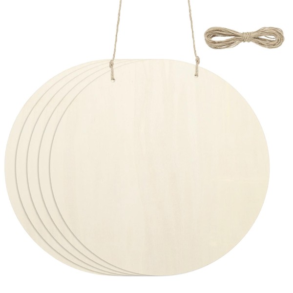 PATIKIL Wood Circles for Crafts, 12 inch Blank Unfinished Wood