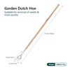 Berry&Bird Dutch Hoe, Stainless Steel Head with Wooden Handle Weeder,