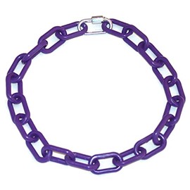 Goat Collars Plastic Chain with Metal Quick Link 20", 28" & 36" Long (Purple, Large 36")