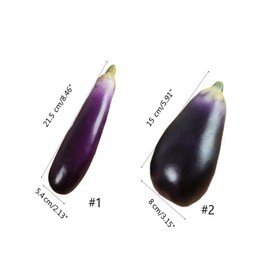 zaoalife 2pcs Artificial Eggplants Simulation Eggplants Mini Purple Eggplants Simulation Fake Vegetable Home Kitchen Decoration Props