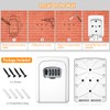 Key Lock Box Wall Mounted, Fayleeko 4 Digit Combination Lockbox