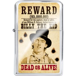 Victor Western Wanted Poster Oil Lighter (Billy The Kid)