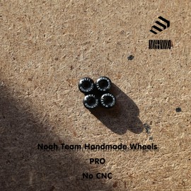 Noahwood Rose Wood Fingerboard Complete (9.0 Short Nose Short Tail Handmade Deck) + (34mm Crimson Six Truck + Black Soul wheel)