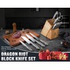 14 PCS Knife Set with Wood Block - Stainless Steel