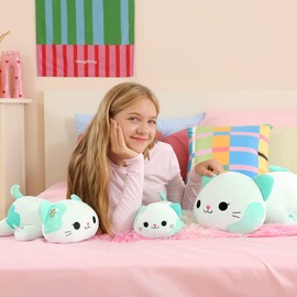 Onsoyours Original Rainbow Cat Plush 9 Inch Kitty Plushies Toy Kitten Stuffed Animal Soft Pillow Kawaii Plushie Gift for Kids(Rainbow Cat, 9")