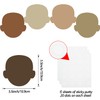 100 Pcs Multicultural Face Creative Cut Outs 5.5 Inch Skin