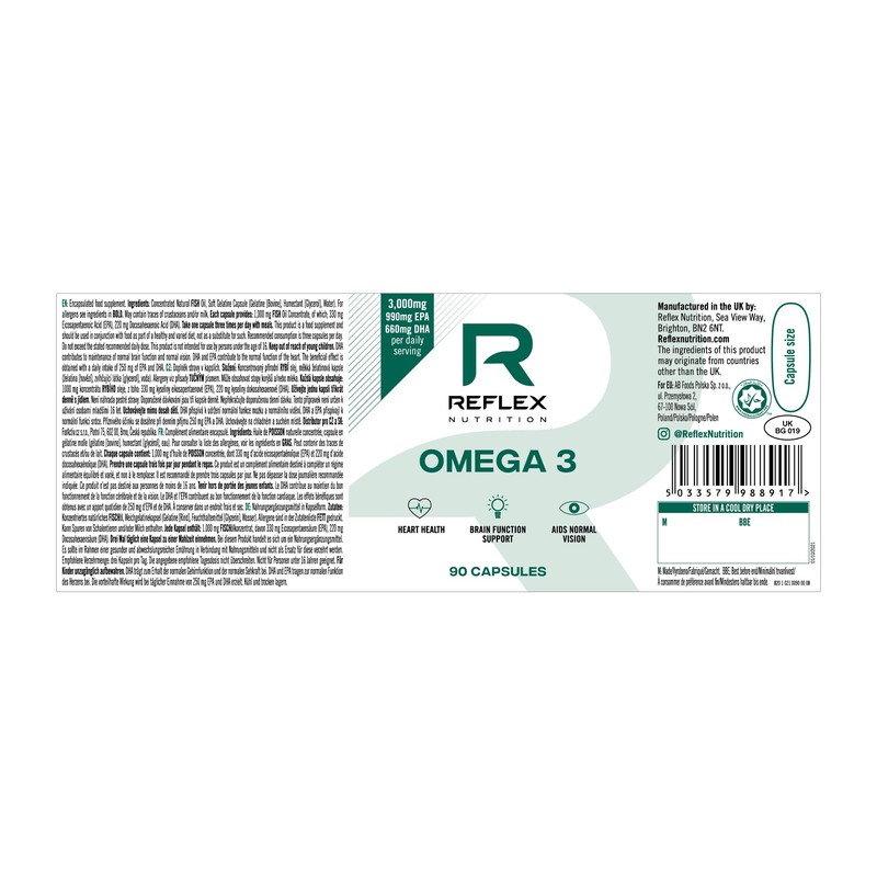 Reflex Nutrition Omega 3 - Omega 3 Capsules High Strength: