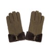 YISEVEN Women's Winter Sheepskin Shearling Leather Gloves Wing Cuffs Driving
