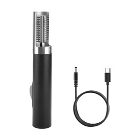 OUGPIU Electric Fish Scale Stainless Steel Fish Scaler with Protective Cover, Professional Scaler Fish Tool Fish Scraper, Seafood Tools for Fish Markets, Restaurants, Kitchens (Black)