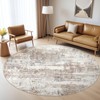 Round Rug Living Room Rugs: 5Ft Washable Circle Large Abstract