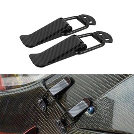 PSLER Auto Bumper Clip Hasp, Universal Car Bumper Security Hook Lock Clips Quick Release Hook Clips Kit Small Size (Carbon Fiber Painted)