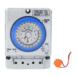 Mechanical Timer Switch 24 Hour Heavy Duty AC220V 10A Digital Time Relay for Lamp Lighting Control Outlet Plug in Timer for Home Appliances