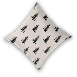 Sunshineyan Christmas Pillow Covers 22 x 22 Inch Set of 2, Black Chirstmas Tree Decorations Throw Pillow Covers Outdoor Winter Holiday Farmhouse Xmas Cushion Case Linen Square for Home Couch Sofa