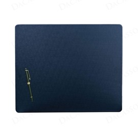 Dacasso 17" x 14" Navy Blue Leatherette Luxury Conference Table Pad - Desk Blotter for Writing - Boardroom Organization & Executive Desk Decor
