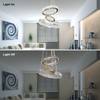 FRIXCHUR Modern LED Chandeliers Crystal Pendant Light 3 Ring Chandelier