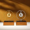 Oirlv Wood & Silver Metal Pocket Watch Display Stand, Luxury