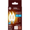 GE Relax LED Light Bulbs, Candle Lights, 60 Watts, Soft