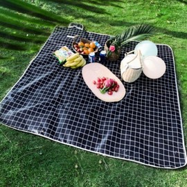 mat waterproof mat picnic portable picnic double sided Simple 06. Mint big check/200x200 5ea