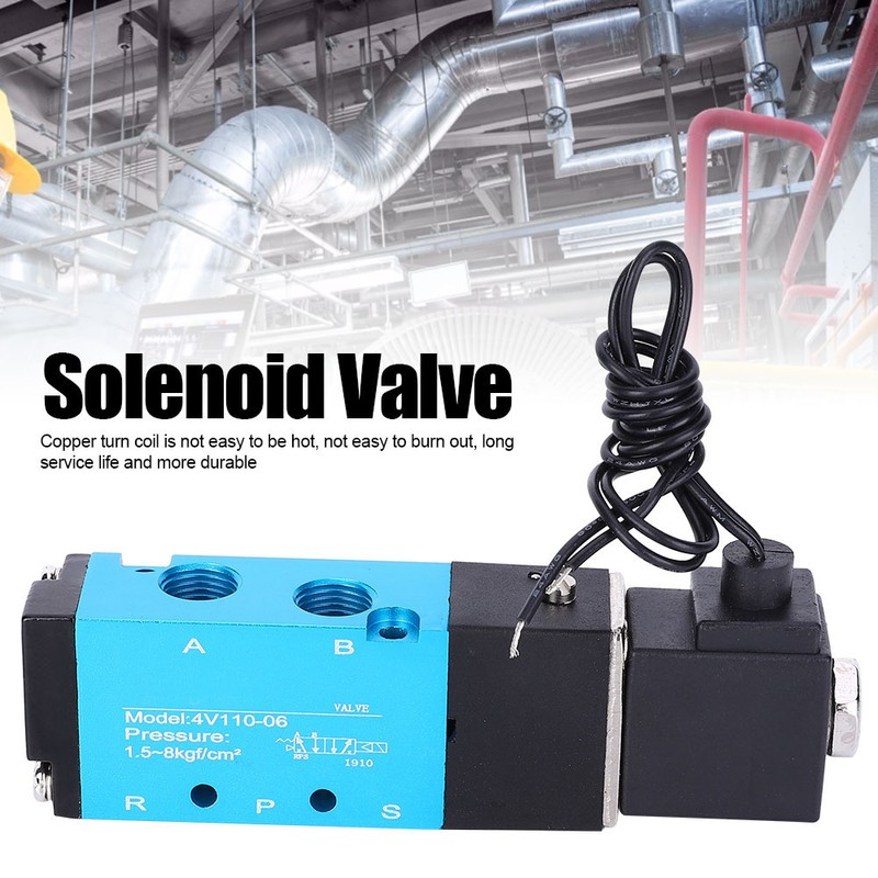 Solenoid Valve 2-Position 5-Way Aluminum Alloy High Sensitivity with Copper