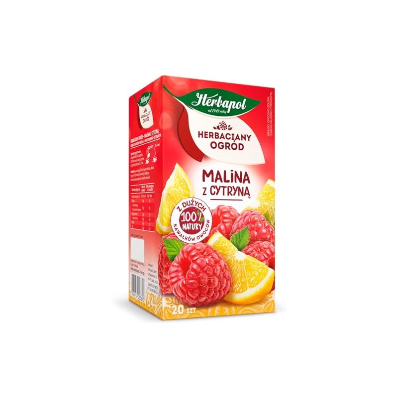 Raspberry & Lemon Tea Natural Pure And Refreshing Herbal Fruit