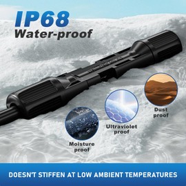 baluoqi Solar Connector to Anderson Adapter Cable 12AWG 2FT Extension Cable for Portable Power Station/Solar Panel