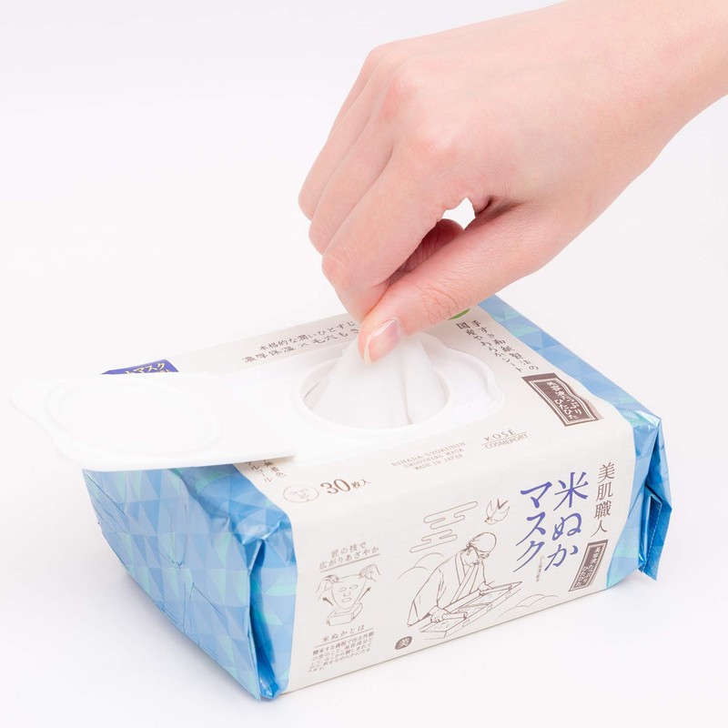 Clear Turn KOSE Bihada Artisan Rice Bran Mask, Large Capacity,