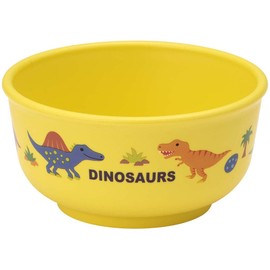 Skater XP23AG-A Baby Dish, Rice Bowl, For Kids, 5 Months and Up, Antibacterial, Plastic, 8.1 fl oz (230 ml), Dinosaurus Picture