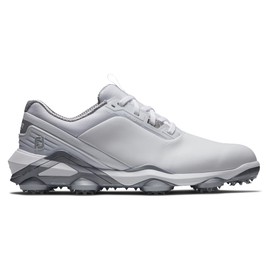 FootJoy Men's Tour Alpha Previous Season Style Golf Shoe, White/White/Silver, 10