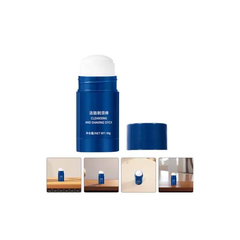 UKCOCO Crema de Afeitar en Barra para Barba, Suavizante y