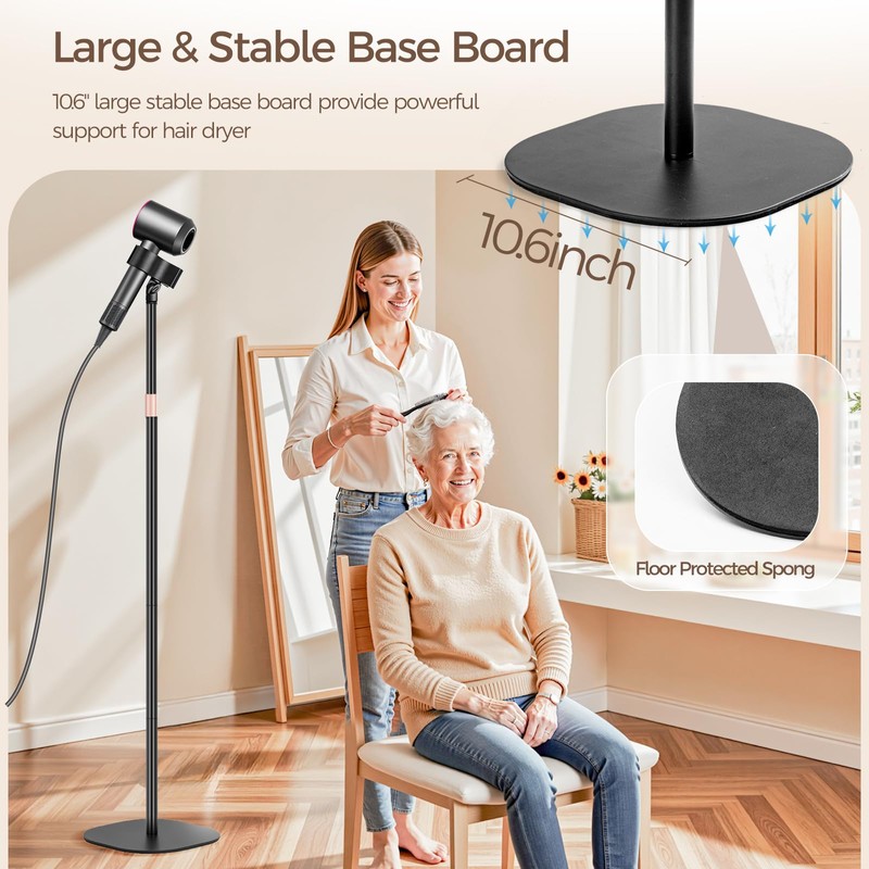 Hair Dryer Stand, 1.68M Height Adjustable Blow Dryers Holder, Ultra